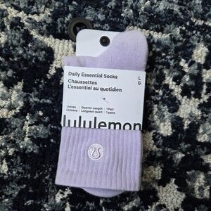 Lululemon purple daily Essential gym workout socks Size L Unisex